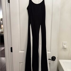 Elegant Black and White Summer Dress